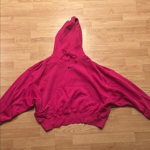 Nike Pink Oversized Cropped Sweater